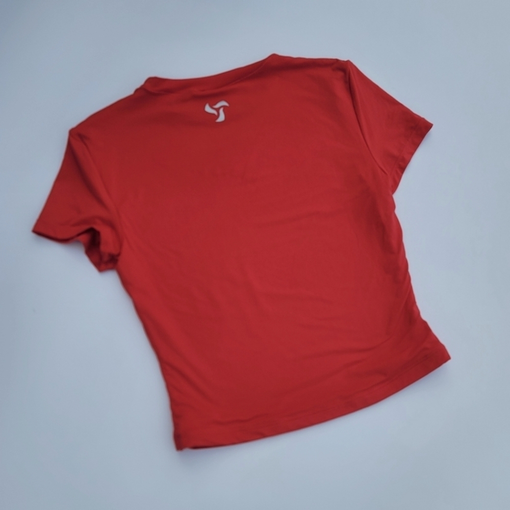 Pedigree ButterSoft Baby Tee Crop Top | Red - Picture 7 of 9